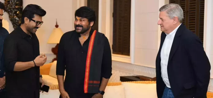 Chiranjeevi, Ram Charan, and Jr NTR Host Netflix CEO Ted Sarandos in Hyderabad