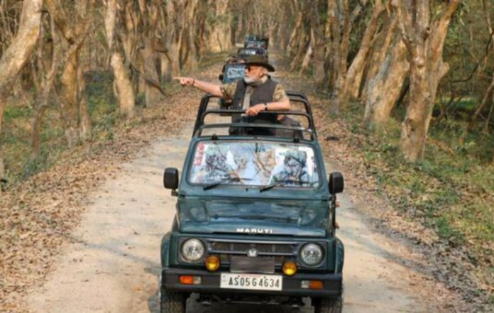 PM Modi Explores Kaziranga National Park with Safari Adventure