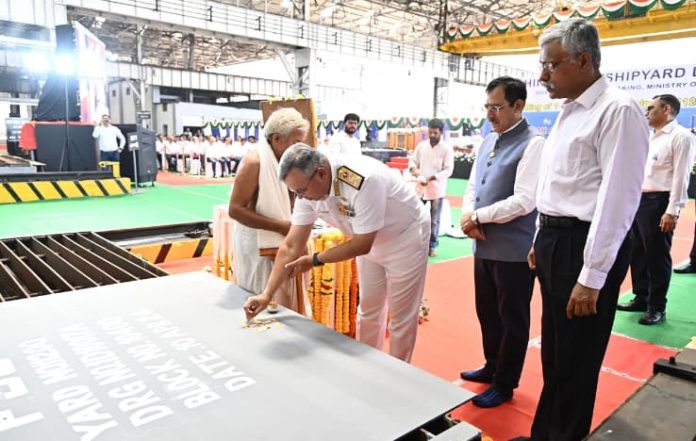 Indian Navy Commences Steel Cutting for First Fleet Support Ship