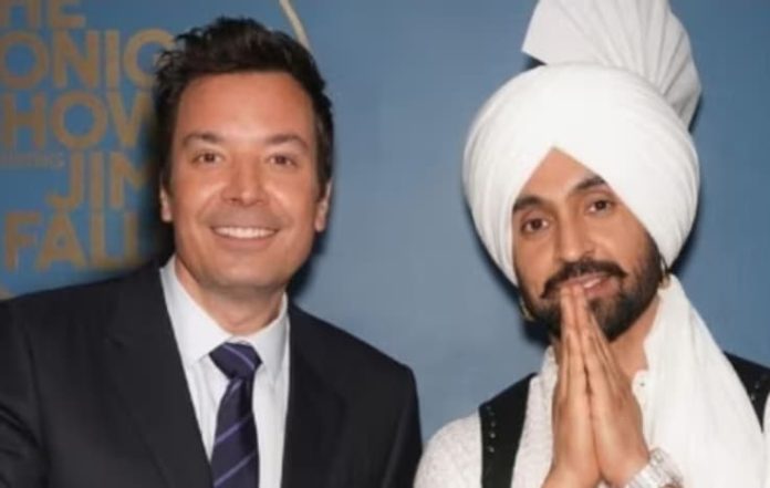 Diljit Dosanjh and Jimmy Fallon'