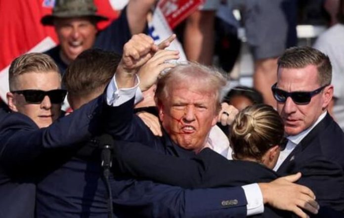 Watch: Trump Dodges Bullet with a Head Tilt at Campaign Rally