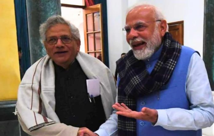 PM Modi Pays Tribute to Sitaram Yechury