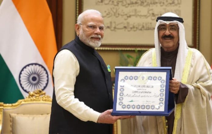 PM Modi Receives Prestigious Civilian Honour from Kuwait